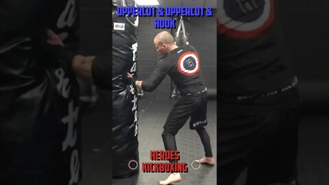 Heroes Training Center | Kickboxing & MMA "How To Double Up" Uppercut & Uppercut & Hook FH | #Shorts