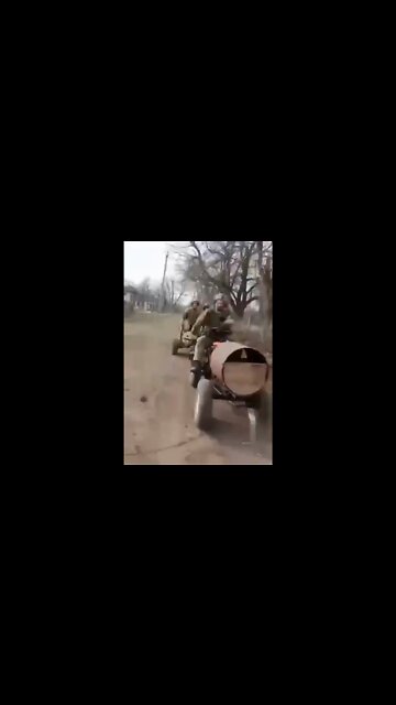Ukrainian soldiers are using a curious transport vehicle