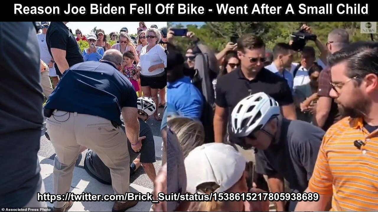 The Reason Biden Fell Off Bike - Distracted Off Bike Path Went After Small Child