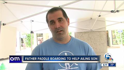 Father paddleboarding from Lake Worth to Key West for ailing son