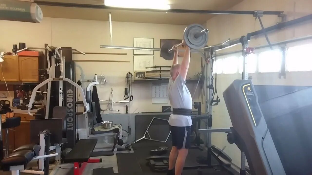 June 8, 2022 weighted hypers, pin squats, press, rows, weighted pull-ups