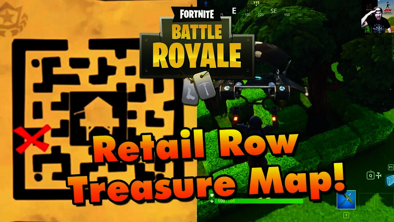 Retail Row (Wailing Woods) Treasure Location - Fortnite Battle Royale