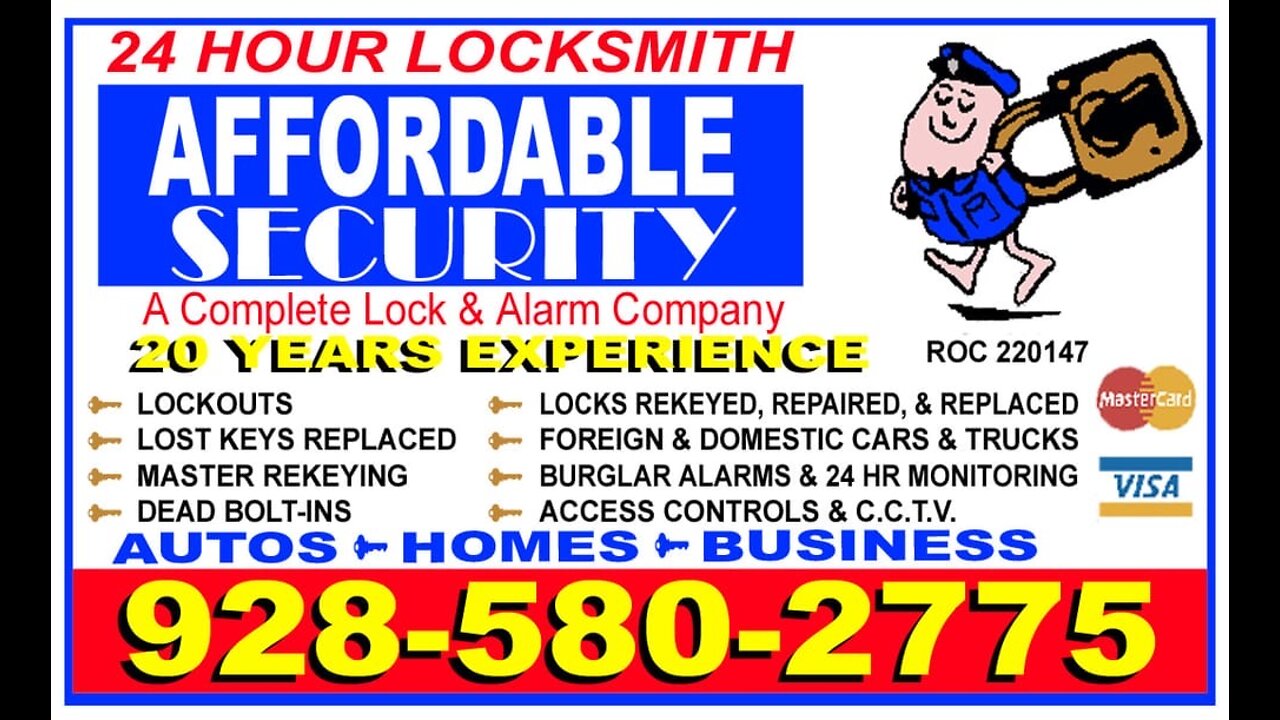 Locksmith In Yuma Arizona | Affordable Security Locksmith And Alarm | Best Yuma Locksmith