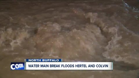 Hertel water main break