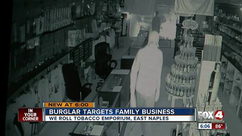 Burglar caught on camera breaking into East Naples business