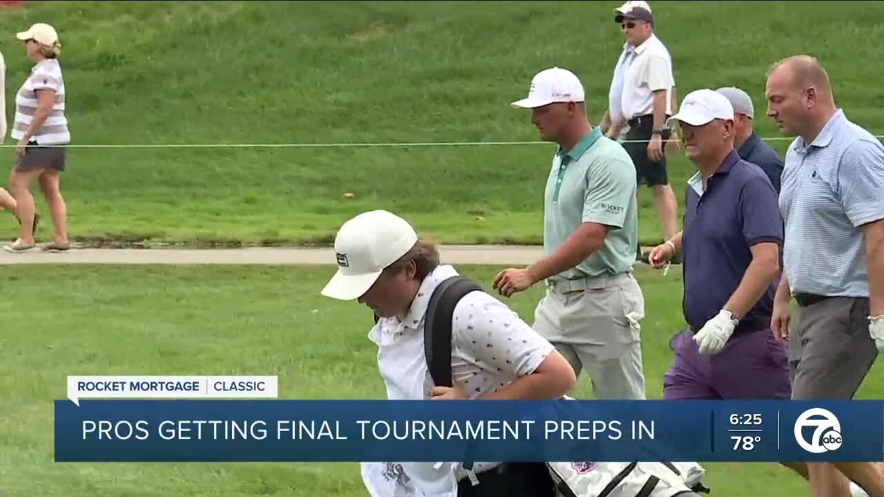 Players get final preps in for Rocket Mortgage Classic