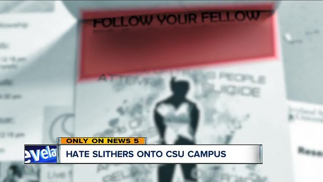 Flier targeting LGBT community posted around Cleveland State University's campus