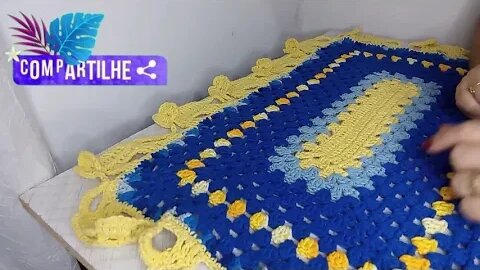 ♥️TAPETE FINALIZADO COM BICO DE ELEFANTINHOS♥️ #crochet #artesanatos