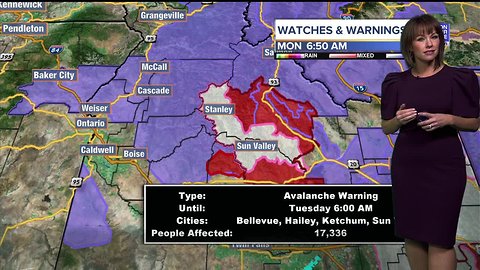 Monday morning cold front brings in heavy mountain snow and tumbling temperatures