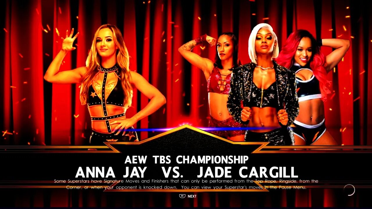 AEW Double or Nothing 2022 Jade Cargill w/ K Hogan & R Velvet vs Anna Jay for the AEW TBS Title