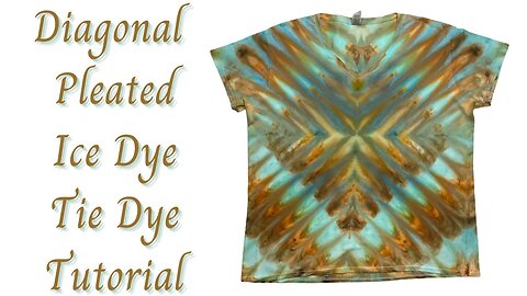 Tie-Dye Designs: GORGEOUS Diagonal Pleated Ice Dye