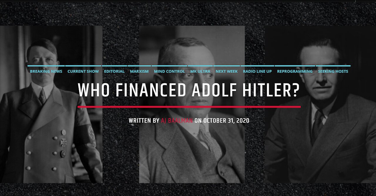 Who Financed Adolf Hitler?