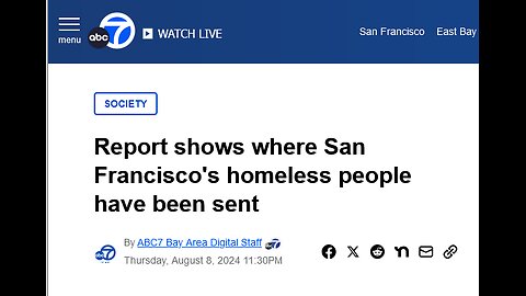 Report shows where San Francisco's homeless people have been sent