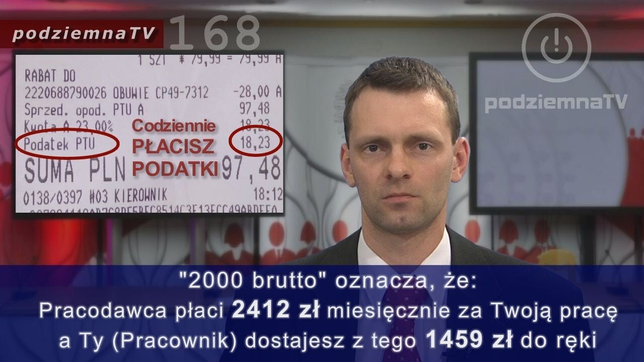 podziemna TV - ZGROZA! 21% Polaków uważa że NIE PŁACI żadnych podatków #168 (19.05.2017)