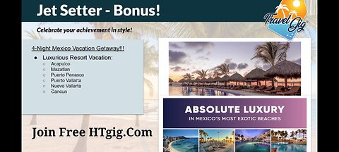 Complete Travel Gig Presentation Greg Bahun Happi Travel Join Us HTgig,Com