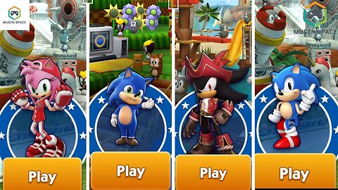 All Star Amy VS Baby Sonic VS Captain Shadow VS Classic Sonic I Sonic Dash