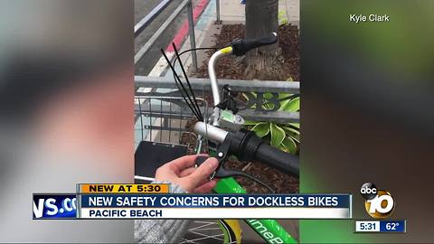 San Diegans report cut brake cables on dockless bikes