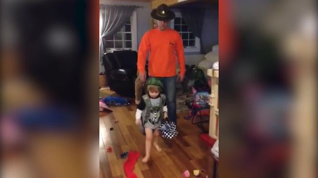 "Tot Boy Tells His Drill Sergeant Dad They Can Hold Hands"