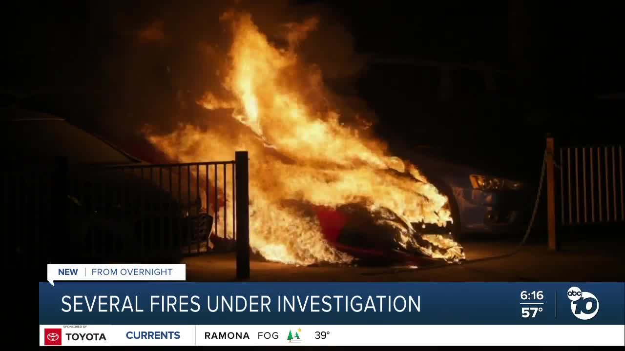 String of fires under investigation in East County