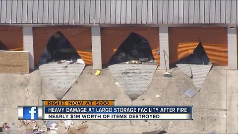 $1 million in damage in public storage fire