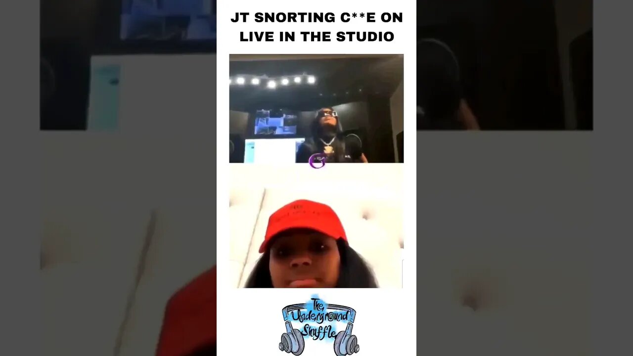 #JT ON LIVE SNORTING C🤥🤥E WHILE IN THE STUDIO #citygirls