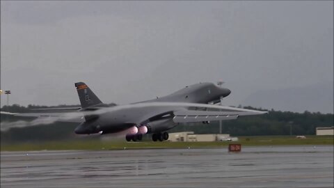 B1 Lancer Slowmo Afterburner Departure