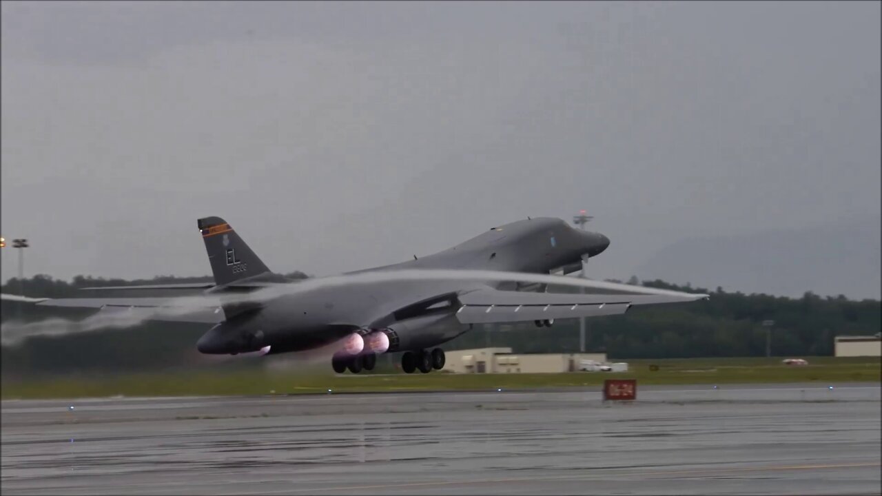B1 Lancer Slowmo Afterburner Departure