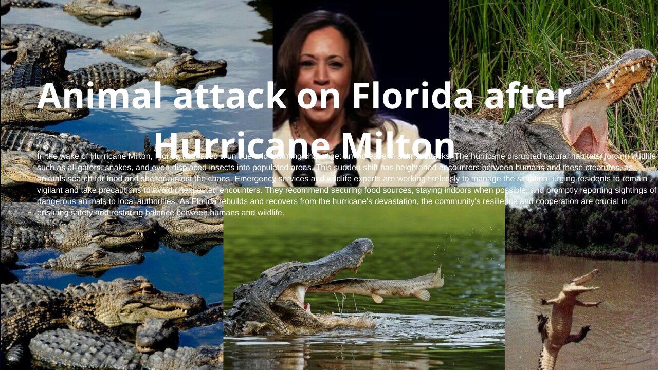 Animal attack on Florida after Hurricane Milton