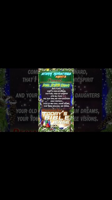 12.04.2022 | STORM MINISTRIES | Daily Bible Verse | JOEL 2:28 (ESV) | #shorts