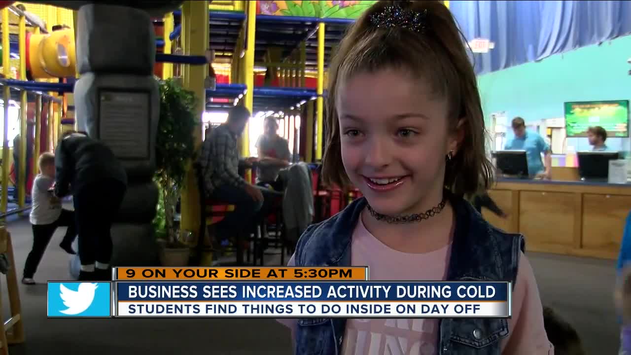 Where do kids play when it's too cold outside?