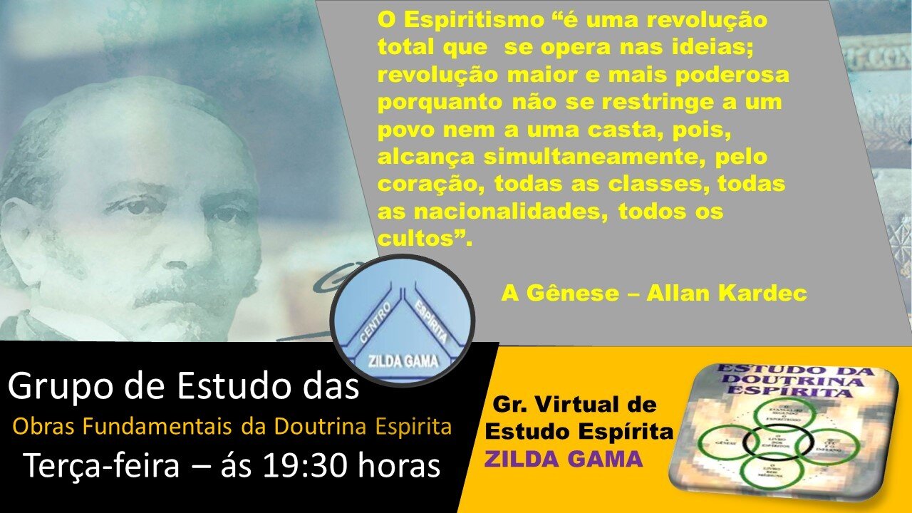 ZG 018/023 ESTUDO DAS OBRAS FUNDAMENTAIS DA DOUTRINA ESPÍRITA.