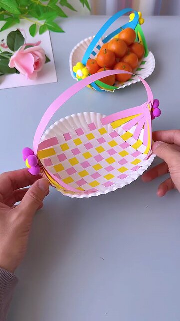 how to make a beautiful basket from disposable plate | disposible plate | wonderful idea | DIY idea