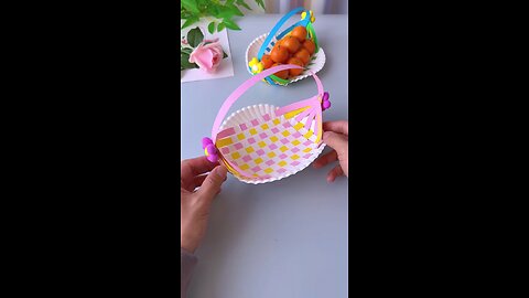 how to make a beautiful basket from disposable plate | disposible plate | wonderful idea | DIY idea