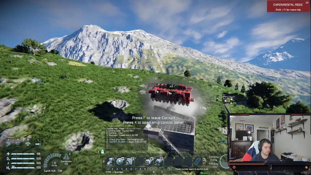 Space Engineers live stream: Ship building Ep 2 1/2