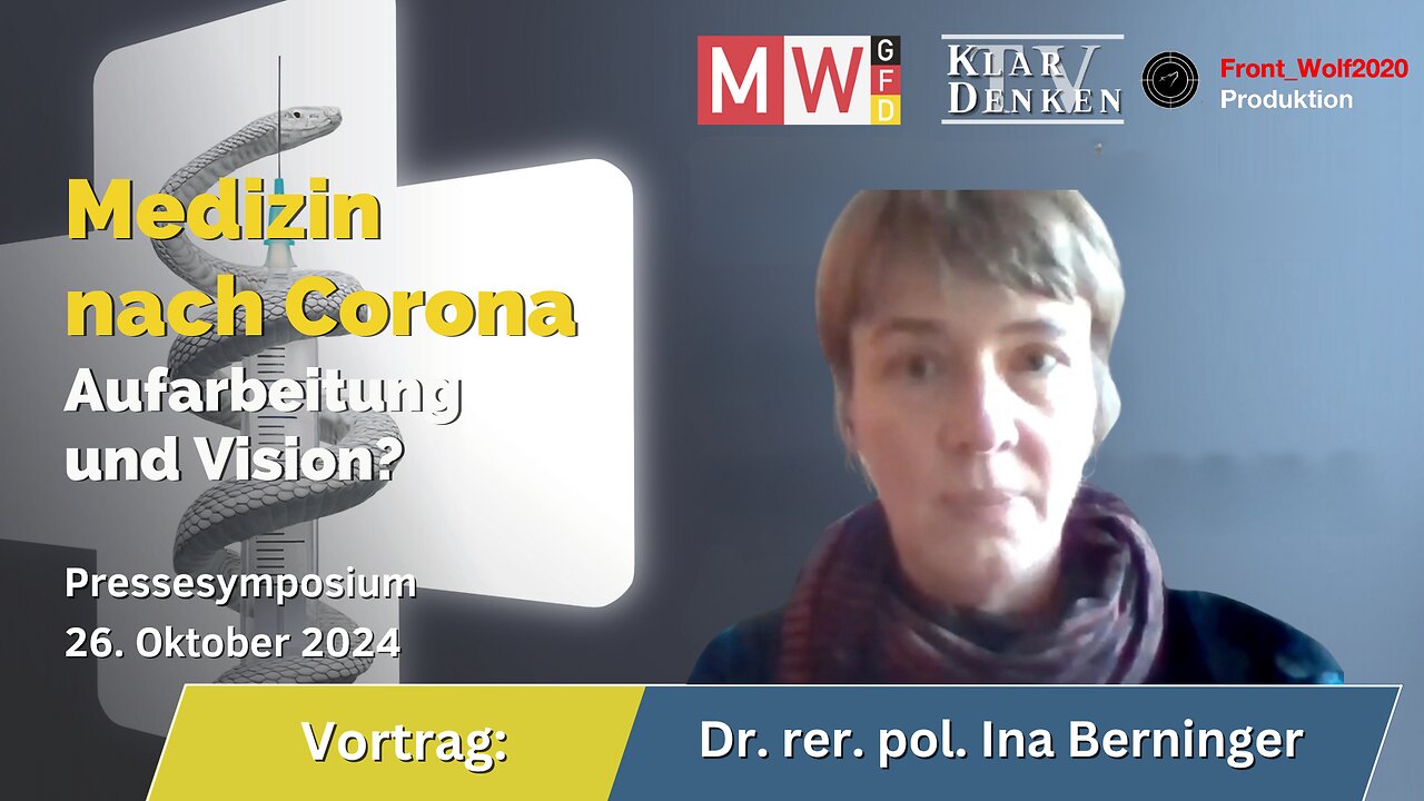 🔵⚡️Vortrag: Dr. rer. pol. Ina Berninger auf dem Pressesymposium MWGFD am 26.10.2024