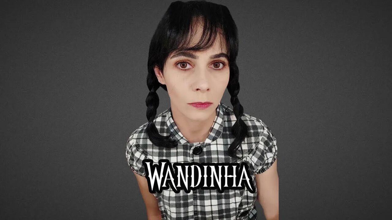 Maquiagem Wandinha Addams