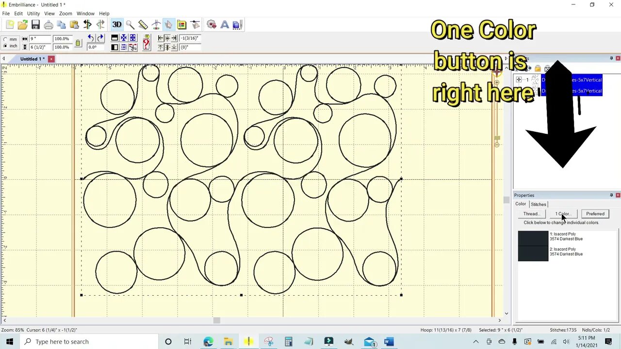 Use Embrilliance to Connect DBJJ's End-to-End Quilting Designs for Multiple Passes in One Hooping