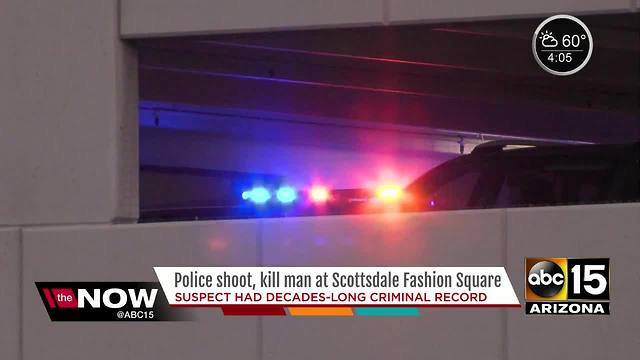 Police: Suspect killed in officer-involved shooting at Scottsdale Fashion Square had criminal history