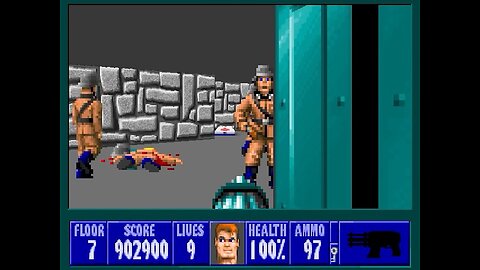 Wolfenstein 3D, DOS, 1992 - 100% Complete, Episode 2 Floor 7