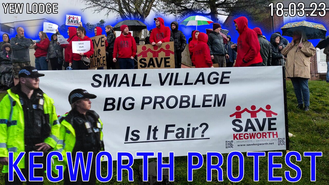 Kegworth standing up! Protest @ Yew Lodge Migrant hotel #smallvillagebigproblem #channel4news