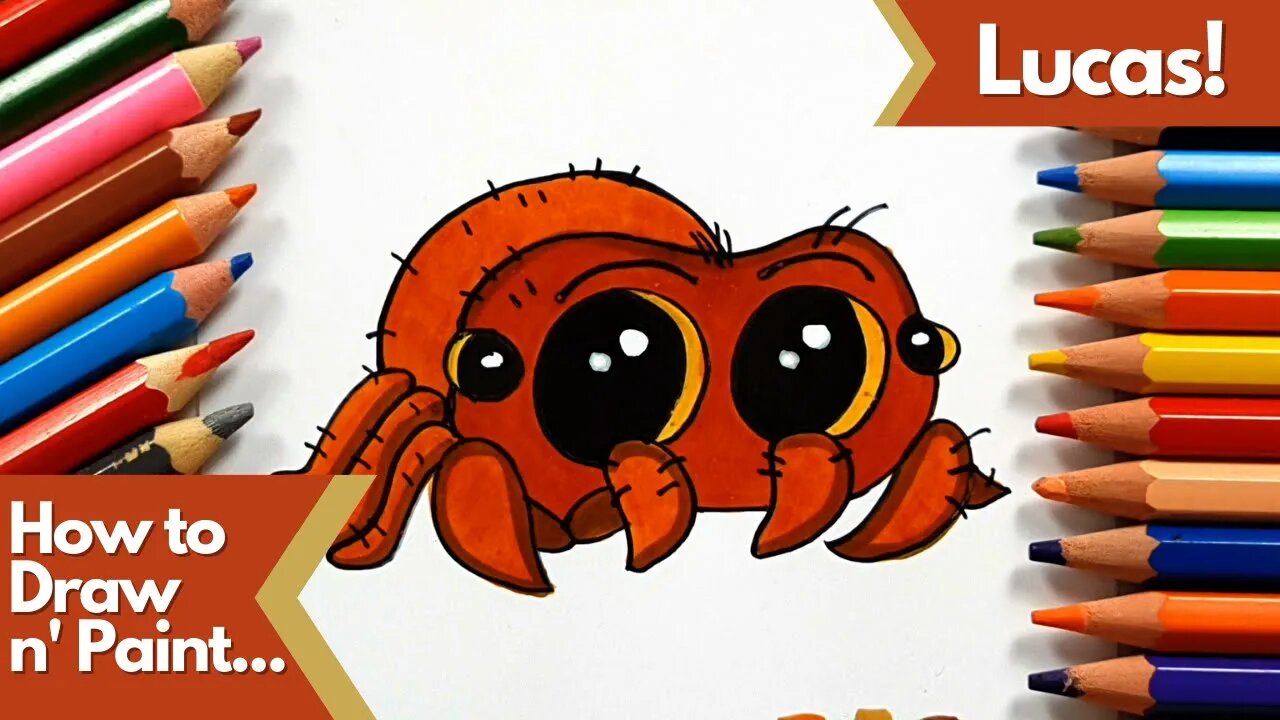 How to draw and paint Lucas the Spider in a fun and easy way with this tutorial