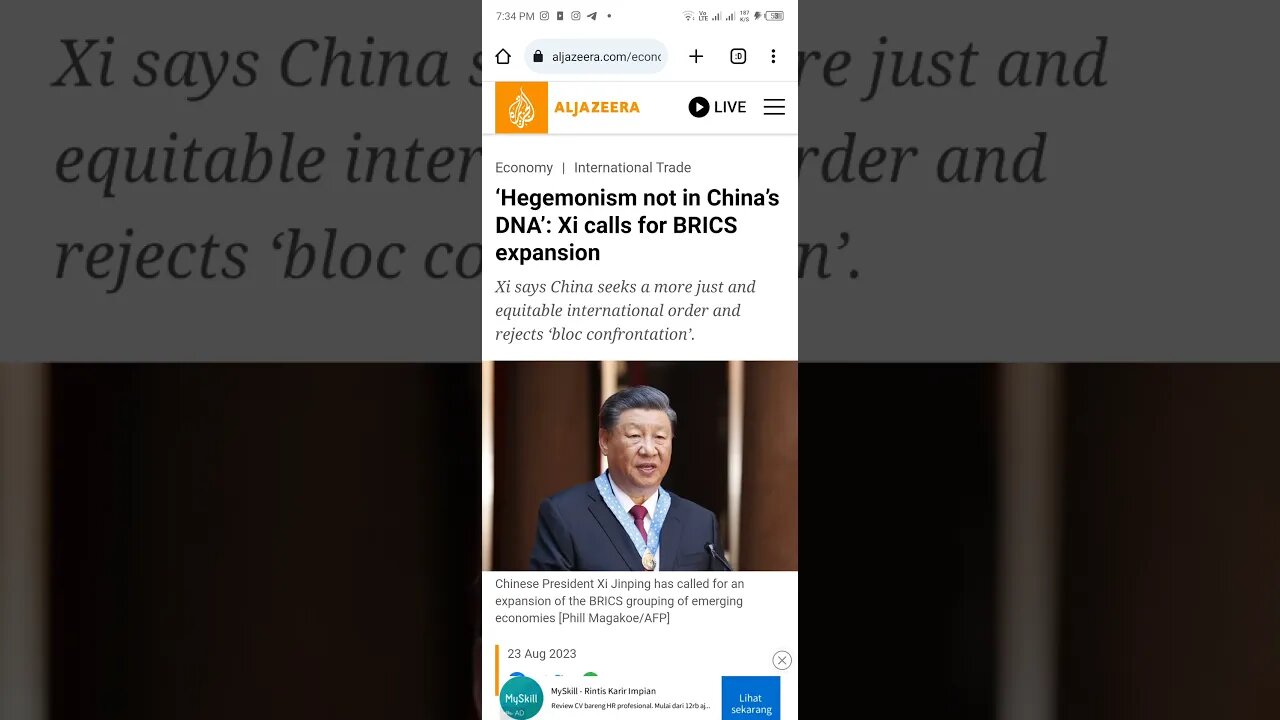 aljazeera.com/economy/2023/8/23/hegemonism-not-in-chinas-dna-xi-calls-for-brics-expansion