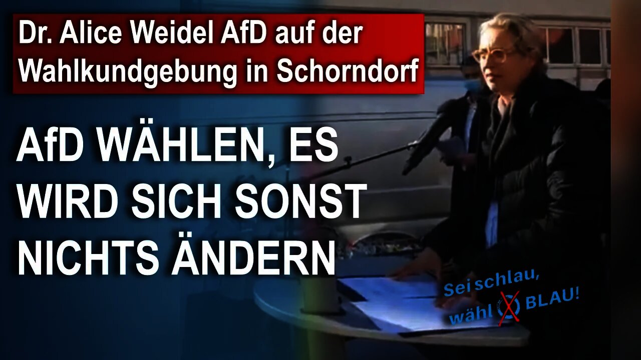 Dr. Alice Weidel AfD auf der Wahlkundgebung in Schorndorf