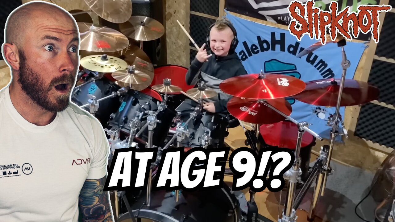 Drummer Reacts To - Slipknot - Disasterpiece - Drum cover Age 9! Isolated Drums