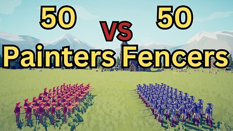 50 Painters Versus 50 Fencers || Totally Accurate Battle Simulator