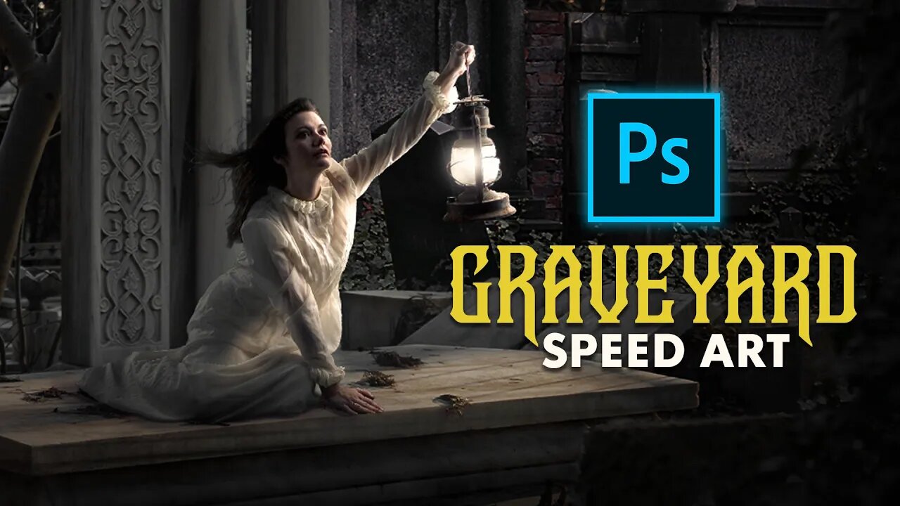 Creating a Graveyard Scene in Photoshop | Photo Manipulation Speed Art