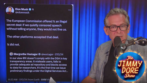 Elon Musk folds to Brazilian Court censorship requests▮The Jimmy Dore Show