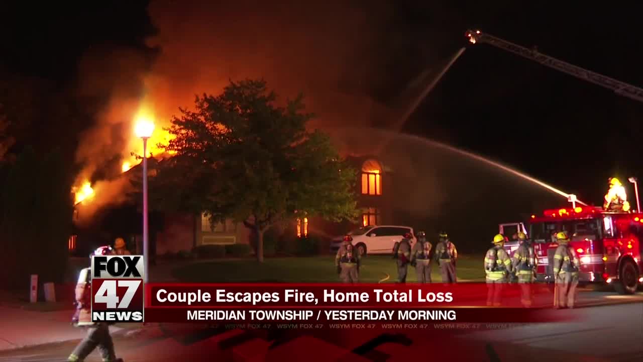 Couple escapes fire