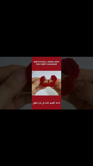 Crochet butterfly hair clip #shorts