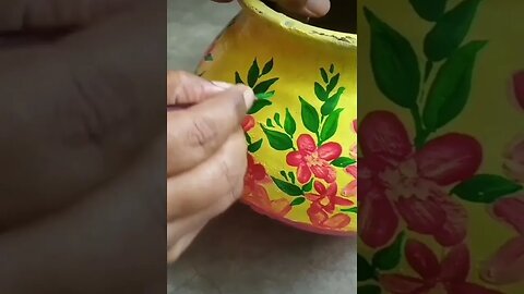 handmade pot & bottle designs 🤩//#tss #viral #status #unique #shorts #views #design #art #drywaste